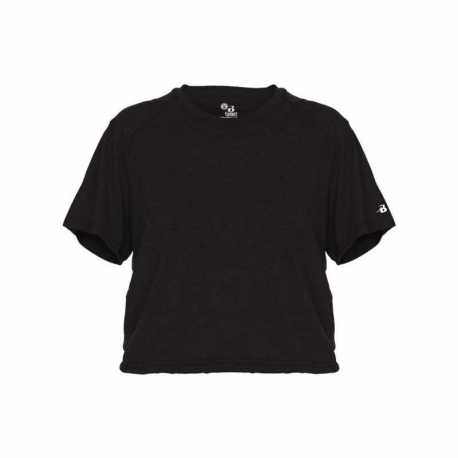Badger 4963 Women's Tri-Blend Crop T-Shirt