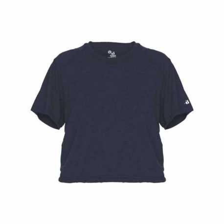 Badger 4963 Women's Tri-Blend Crop T-Shirt