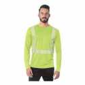 Bayside 3740 USA-Made Hi-Visibility Long Sleeve Performance T-Shirt - Segmented Tape