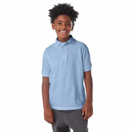 Hanes 054Y Youth EcoSmart Jersey Knit Polo