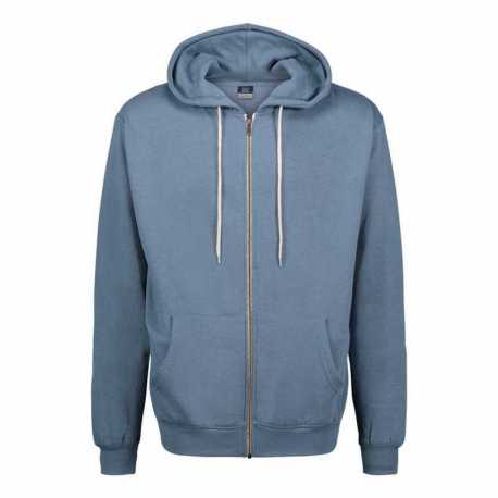 MV Sport 2349 Retro Heather Full-Zip Hooded Sweatshirt