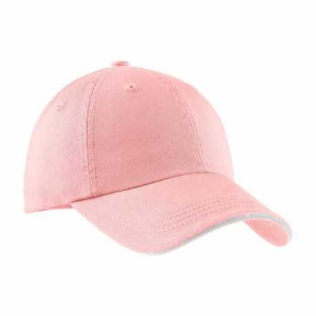 Port Authority C830 Sandwich Bill Cap with Striped Closure