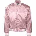 Augusta Sportswear 3610 Unisex Striped Trim Satin Baseball Jacket