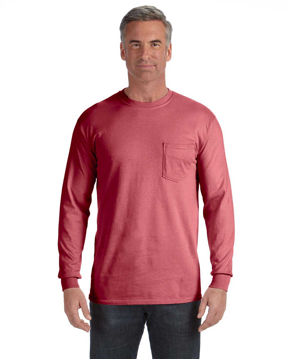 Comfort Colors C4410 Adult 6.1 oz. Long-Sleeve Pocket T-Shirt ...