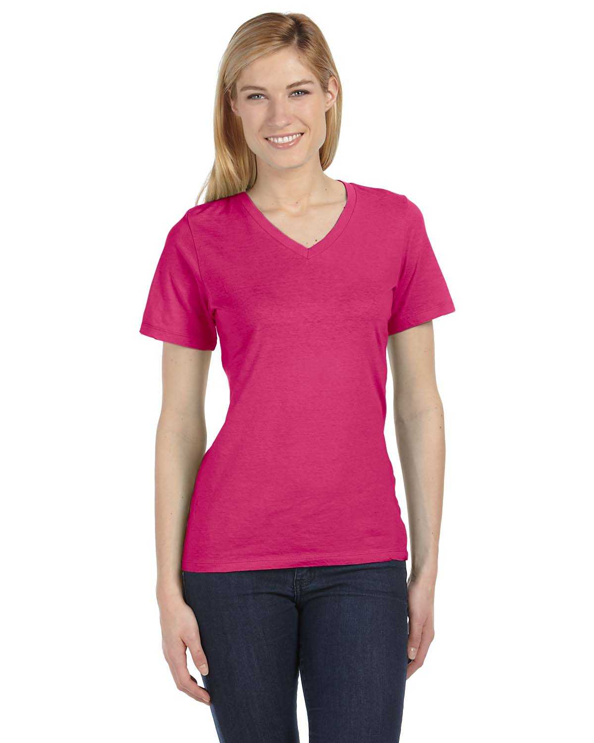 Bella + Canvas 6405 Ladies' Relaxed Jersey Short-Sleeve V-Neck T-Shirt ...