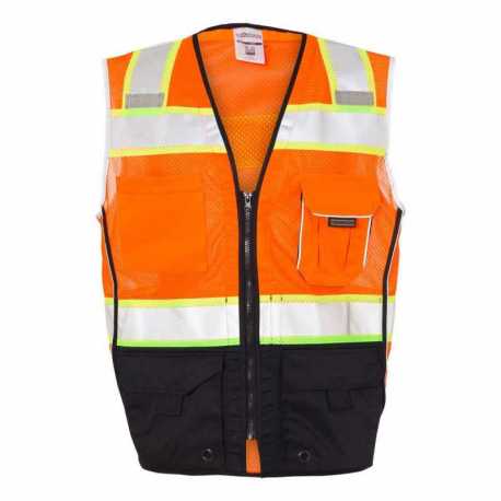 Kishigo 1515-1516 Premium Black Series Black Bottom Class 2 Vest