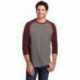 District DM136 Perfect Tri 3/4-Sleeve Raglan