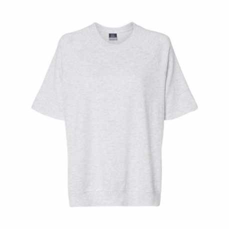 MV Sport W23711 Women's French Terry Short Sleeve Crewneck Pullover