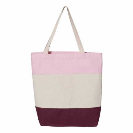 Q-Tees Q125900 11L Tri-Color Tote