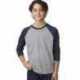 Next Level Apparel 3352 Youth CVC Three-Quarter Sleeve Raglan