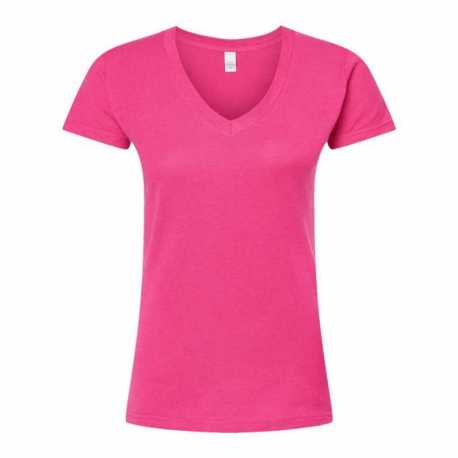 Tultex 214 Women's Fine Jersey V-Neck T-Shirt