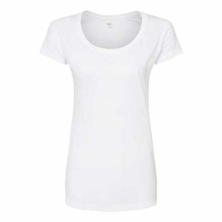 Tultex 243 Women's Poly-Rich Scoop Neck T-Shirt