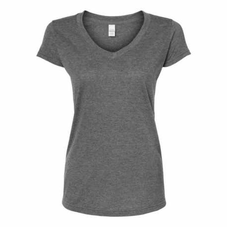 Tultex 244 Women's Poly-Rich V-Neck T-Shirt