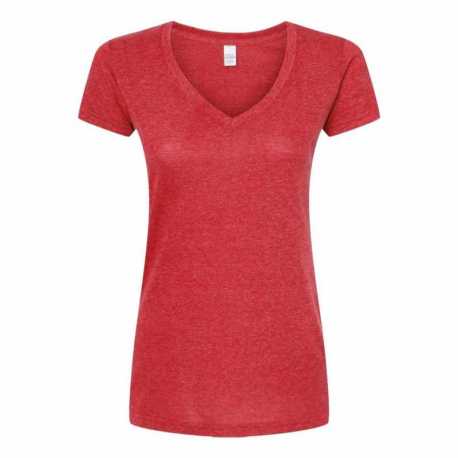 Tultex 244 Women's Poly-Rich V-Neck T-Shirt