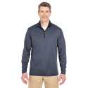 UltraClub 8237 Adult Two-Tone Keyhole Mesh Quarter-Zip Pullover