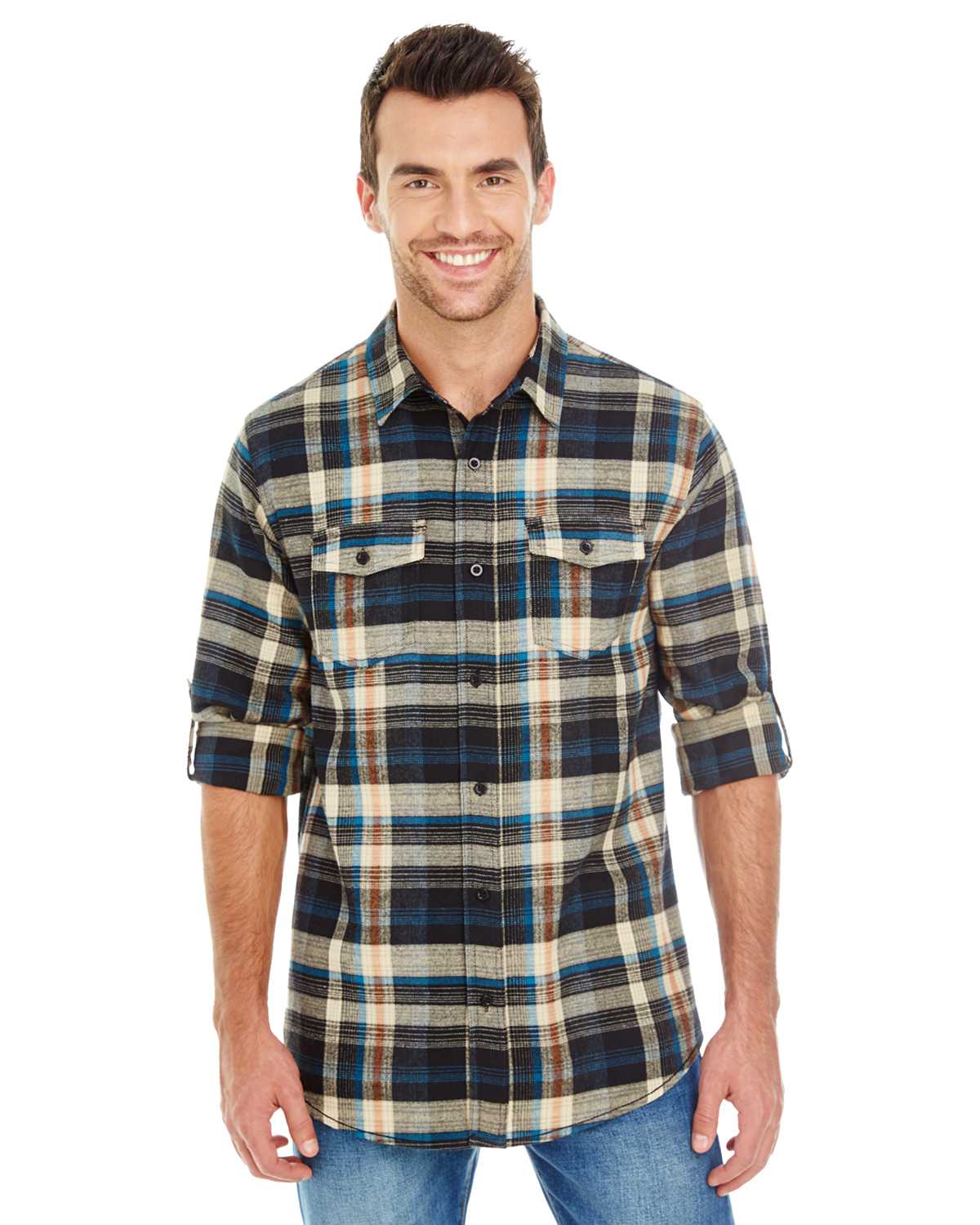 Burnside B8210 Mens Plaid Flannel Shirt | ApparelChoice.com